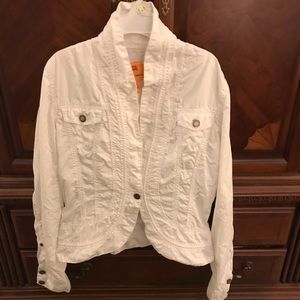 🍀Twill 22 White Cotton Jacket